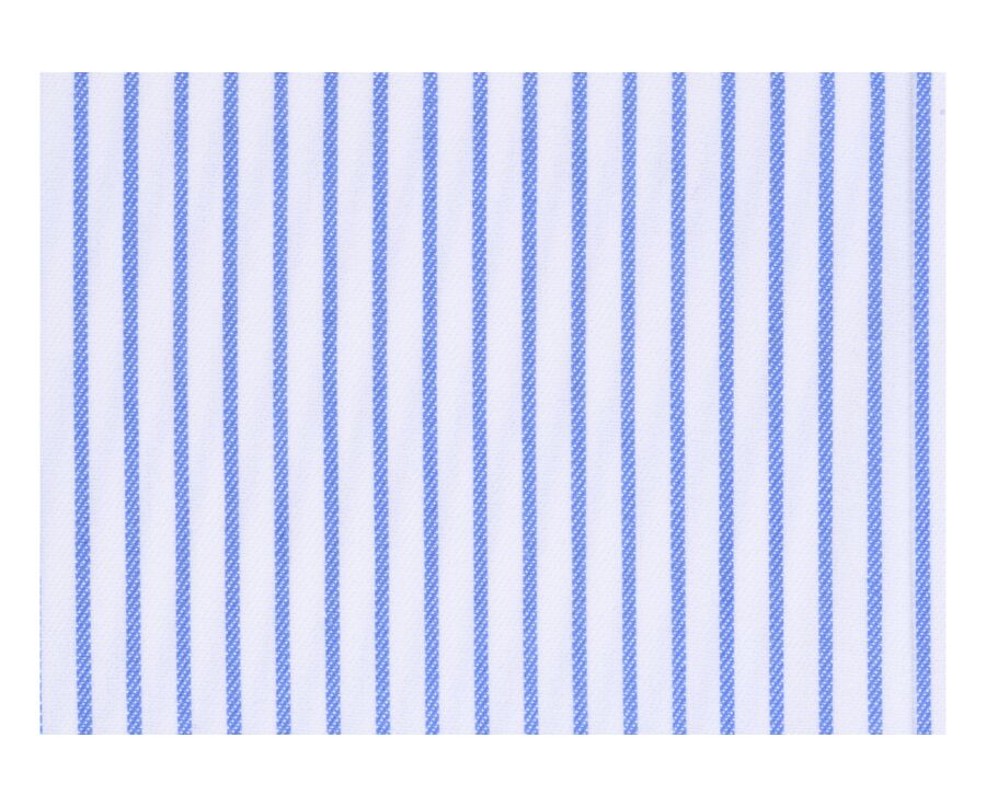 Chemise blanche rayures bleues poche poitrine - BRODERICK