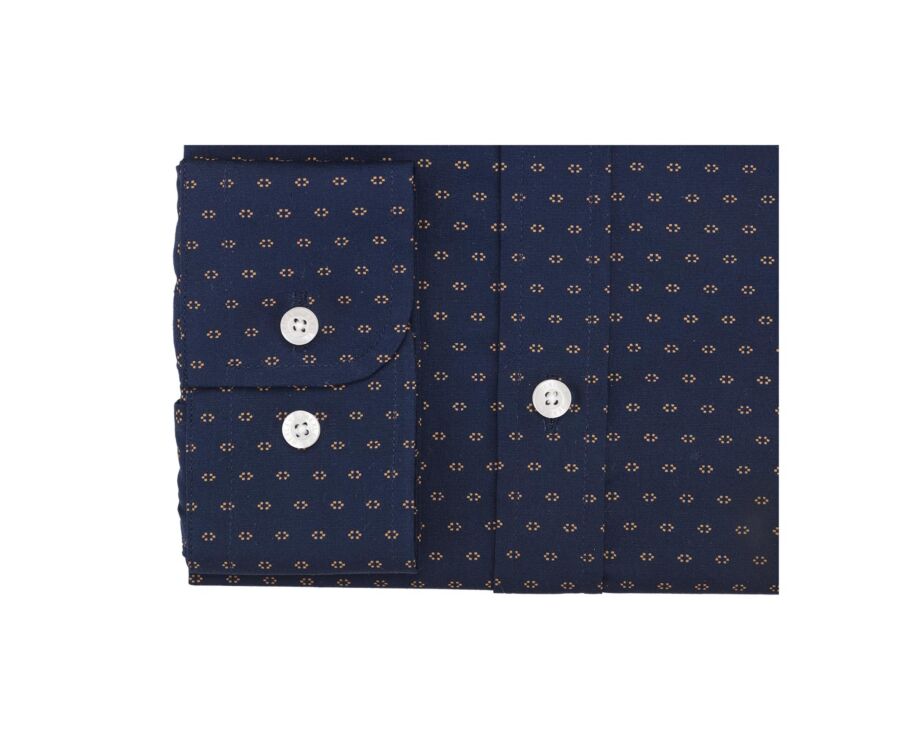 Chemise imprimée marine motif cognac - LÉONCE