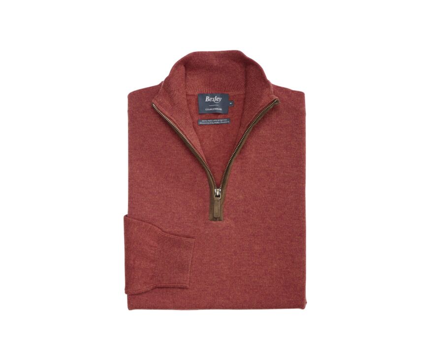Pull col zippé homme laine Epice Chiné - KEITHY