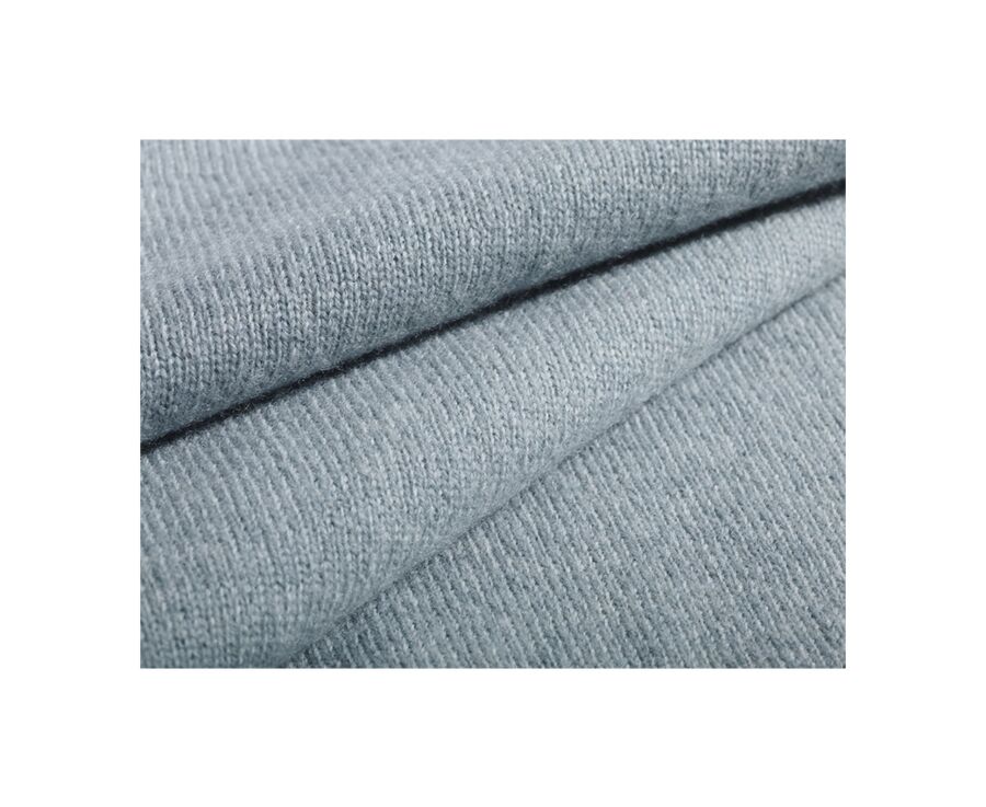 Pull col zippé homme laine Vert Eucalyptus - KEITHY