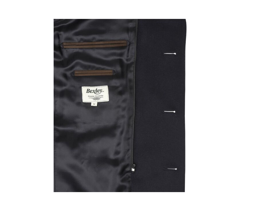 Manteau homme laine & cachemire hiver Bleu Marine - HONORÉ II