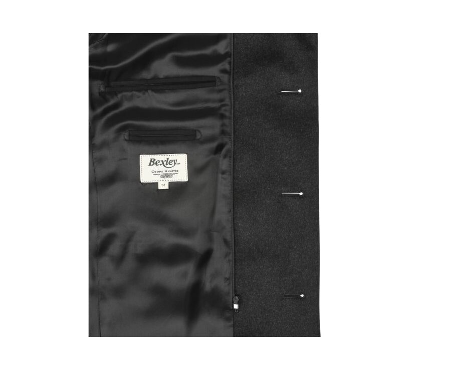 Manteau homme laine & cachemire hiver Gris Anthracite - HONORÉ II