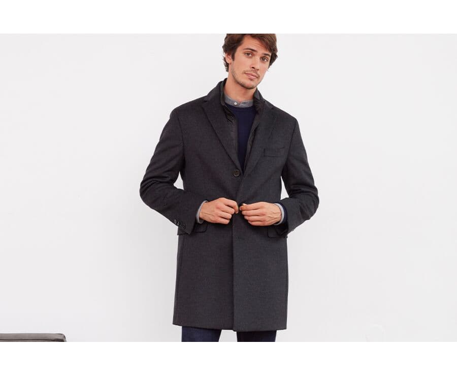 manteau homme anthracite