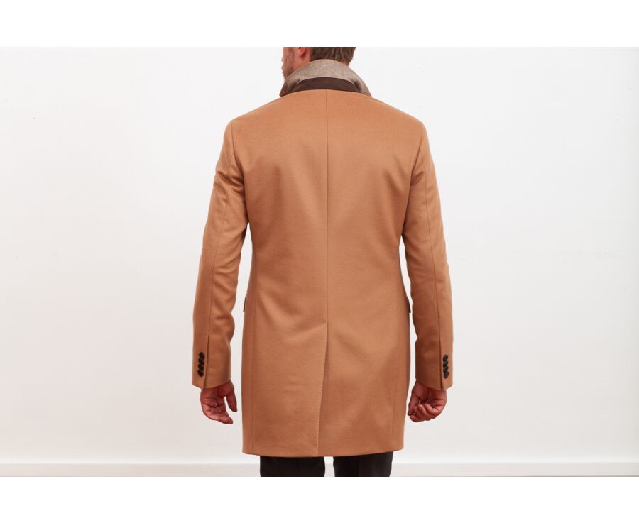Manteau homme laine cachemire hiver Camel Honore Ii Bexley