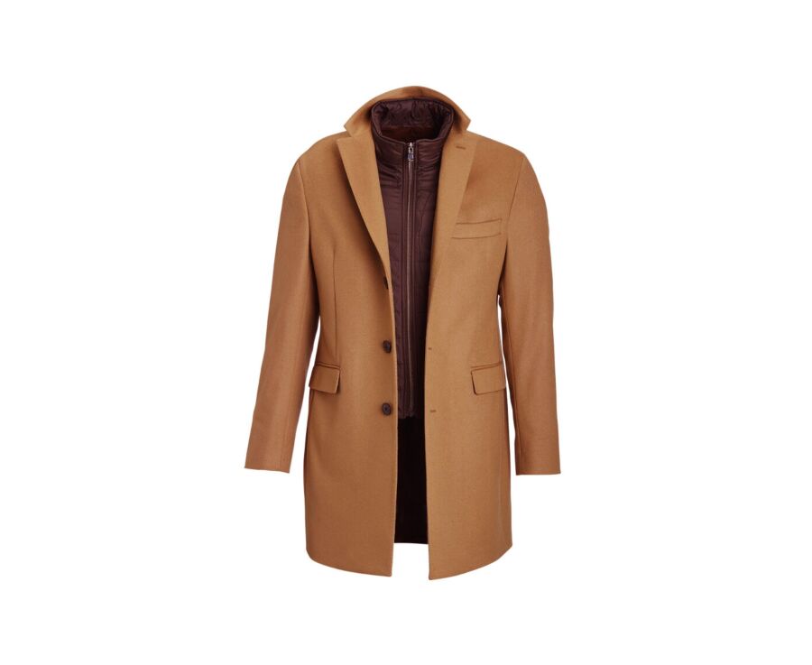 Manteau homme laine cachemire hiver Camel Honore Ii Bexley