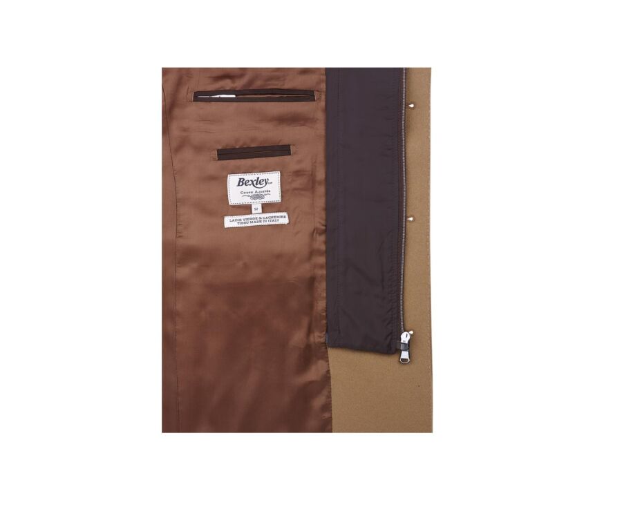 Manteau homme laine & cachemire hiver Camel - HONORÉ II