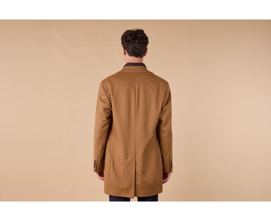 Manteau homme laine & cachemire Camel Foncé - HONORÉ II