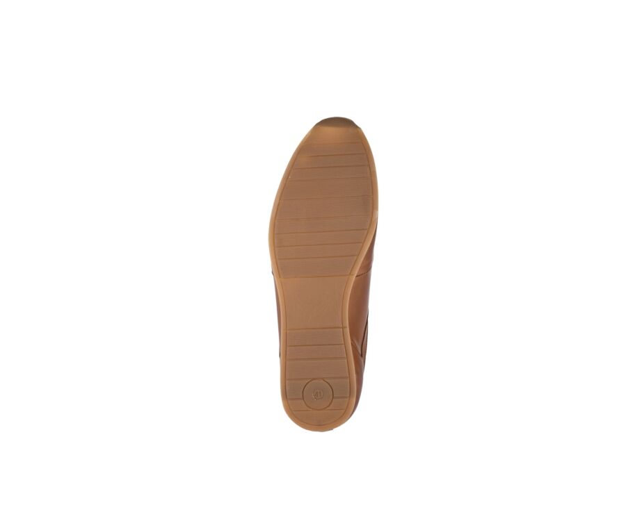 Sneakers homme cuir Châtaigne Patiné - BELBARA