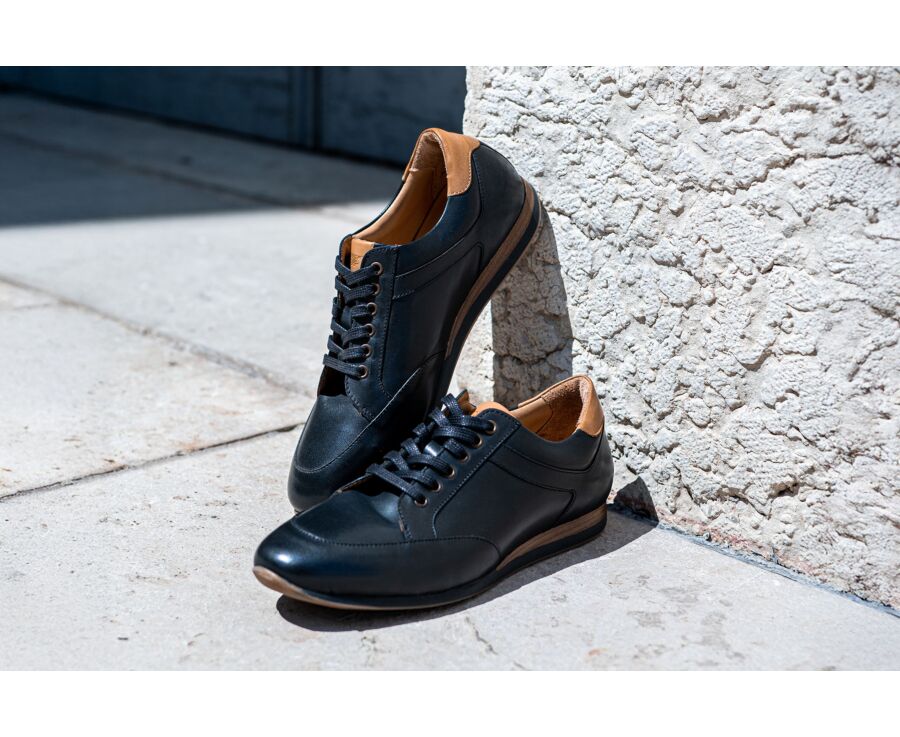 Sneakers homme cuir Noir - BELBARA