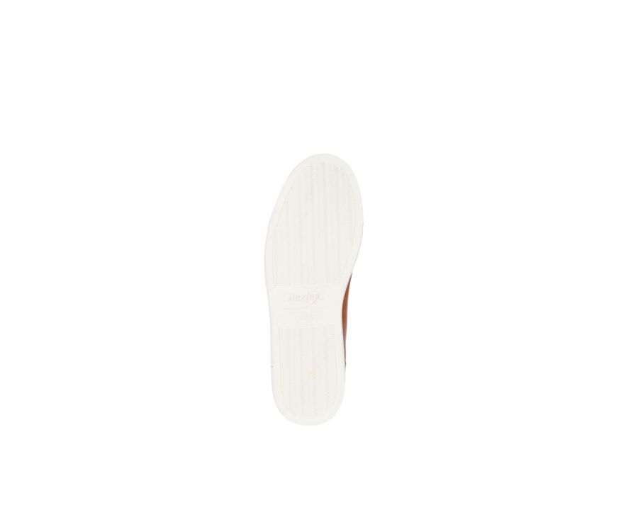 Sneakers montantes homme cuir Châtaigne Patiné - HAWTHORNE