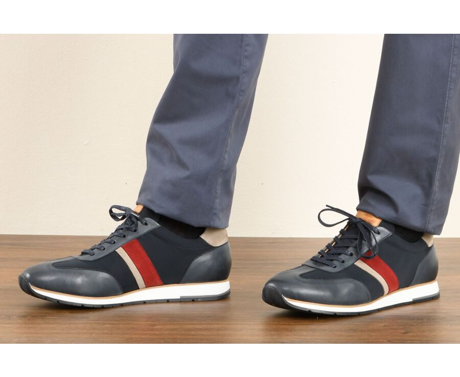 Sneakers homme Navy Patiné et Marine - MELINGA