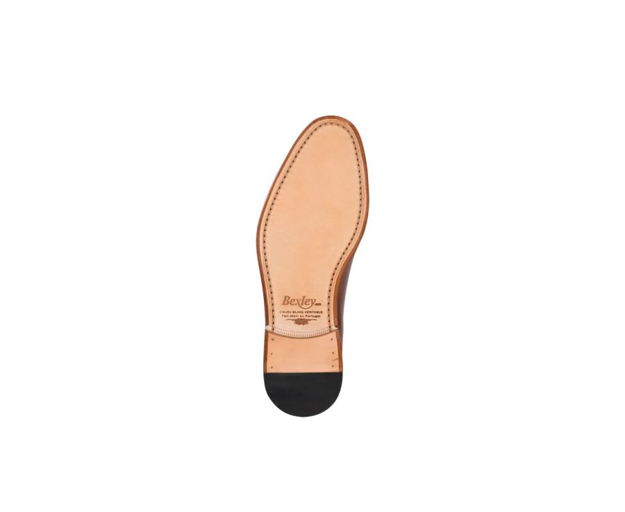 Richelieu homme Châtaigne Patiné semelle cuir - CHINGFORD