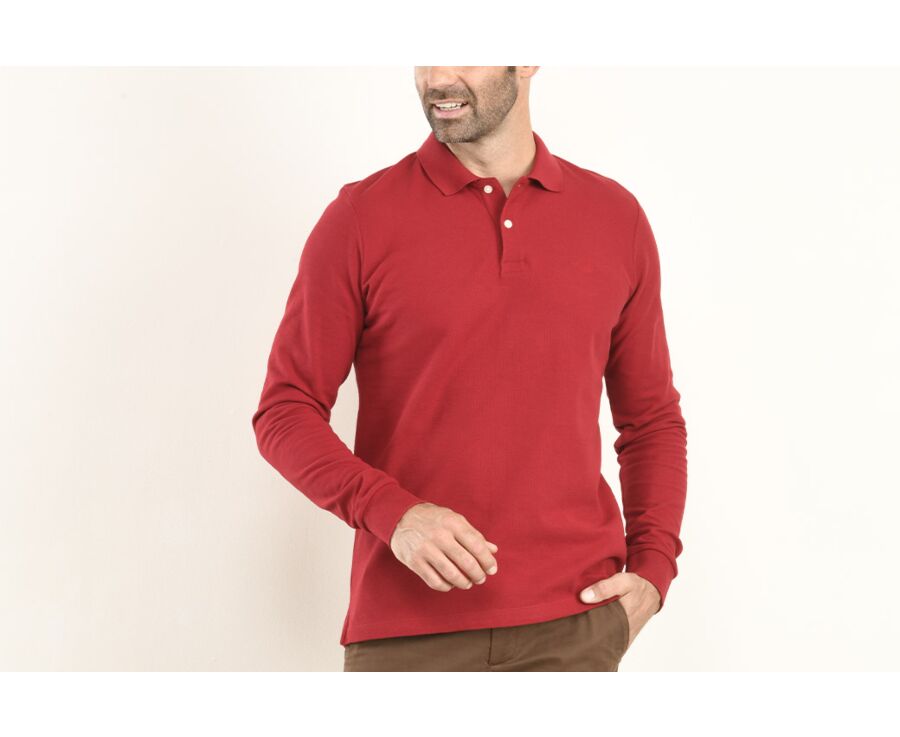 Polo manches longues homme Rouge - ANDY II ML