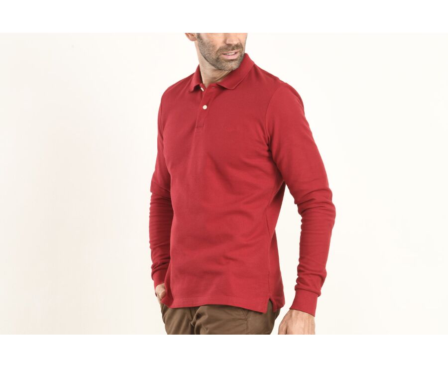 Polo manches longues homme Rouge - ANDY II ML