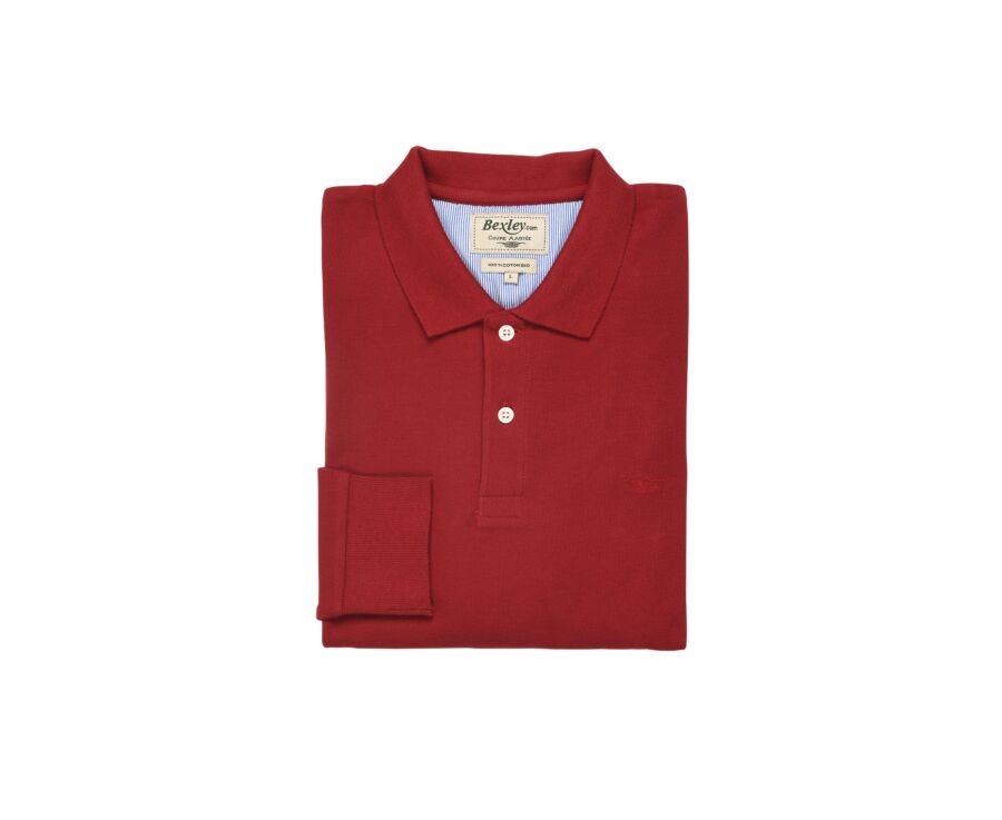 Polo manches longues homme Rouge - ANDY II ML