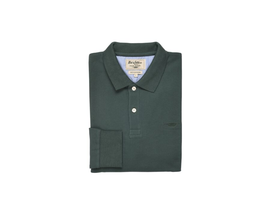 Polo manches longues homme Vert Foncé - ANDY II ML
