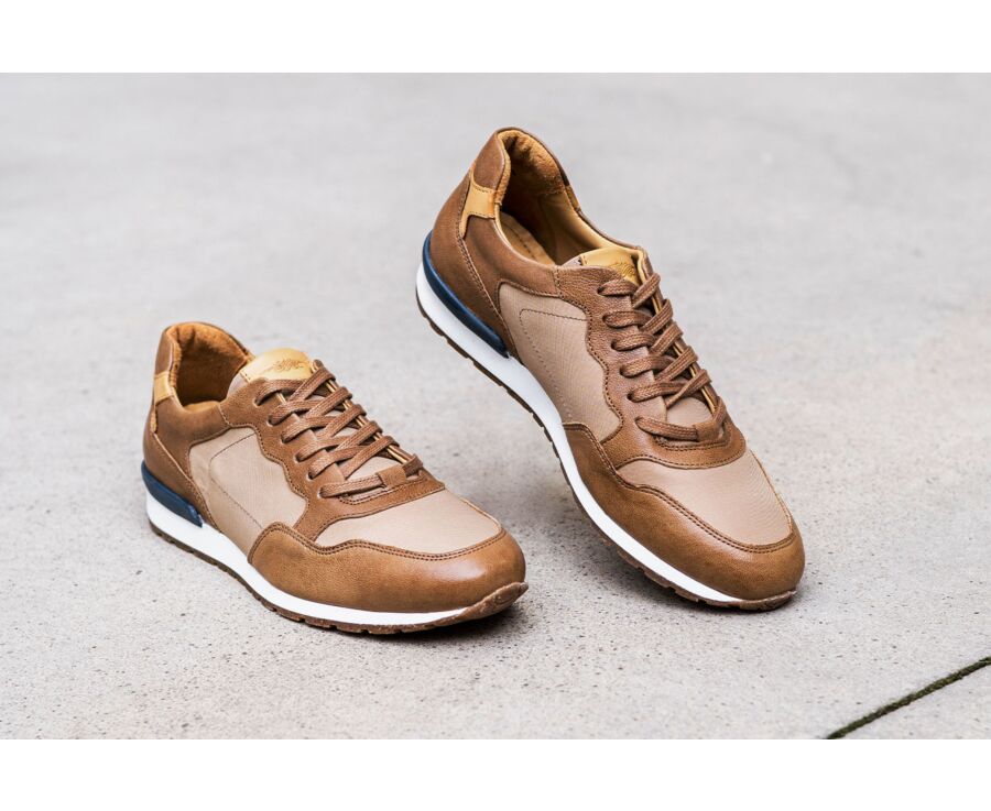 Sneakers homme Cuir Beige - CANBERRA II