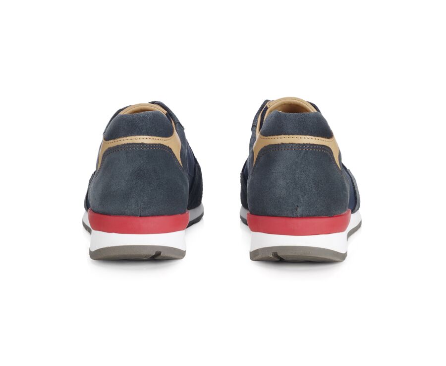 Sneakers homme Velours Vert foncé & navy - CANBERRA II