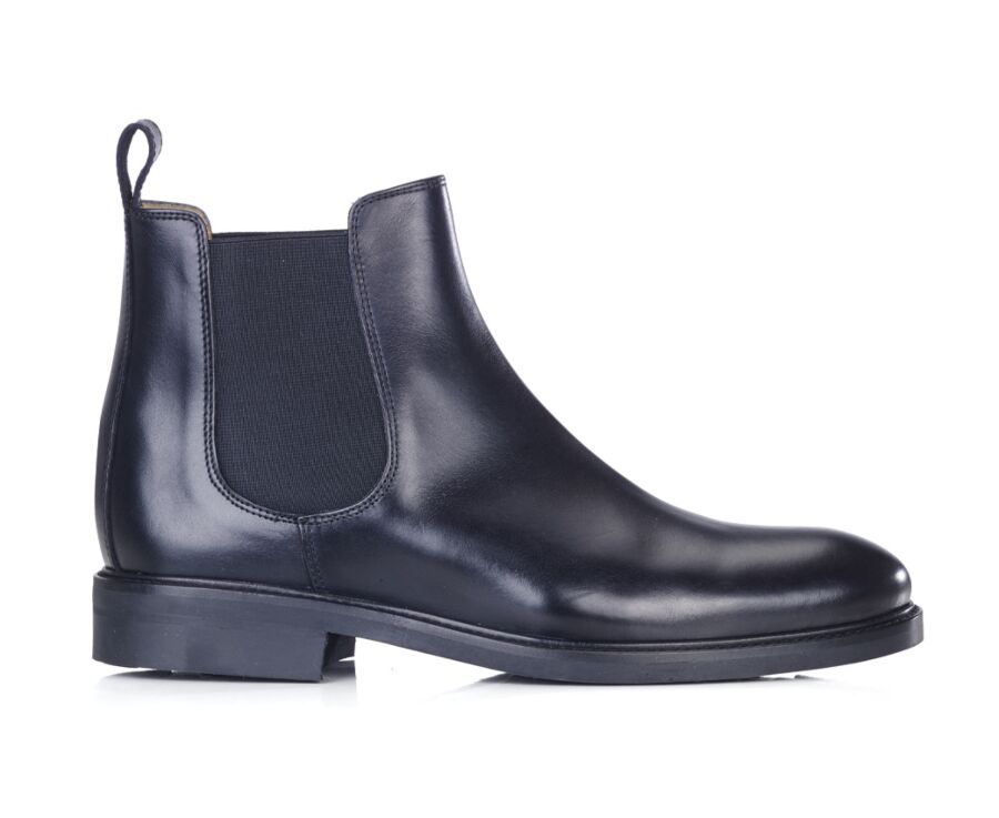 Chelsea boots cuir pull up homme Noir - FANGLER GOMME CITY