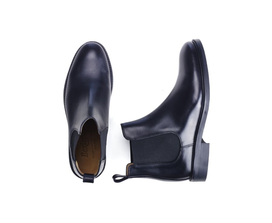 Chelsea boots cuir homme Noir - FANGLER GOMME CITY