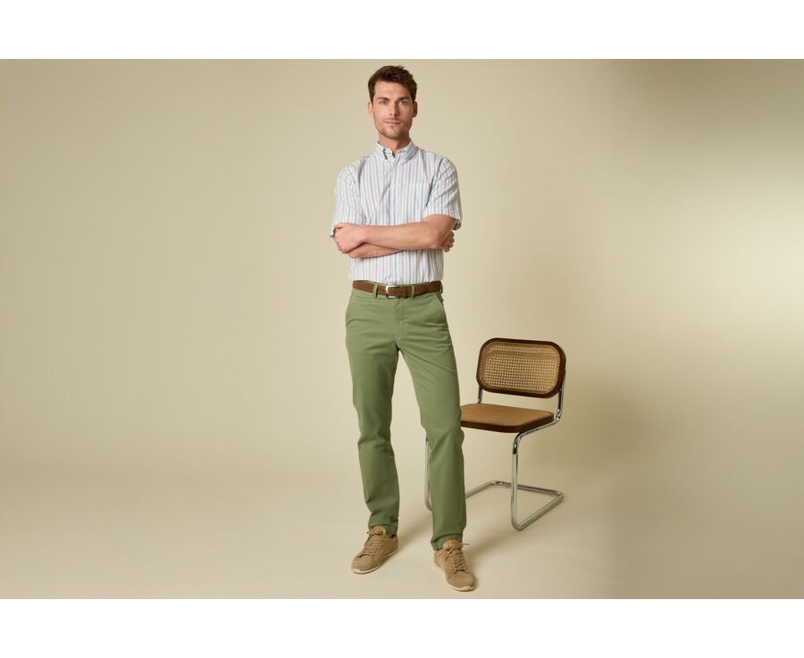 Pantalon chino pour homme Vert Sauge - JERRY II