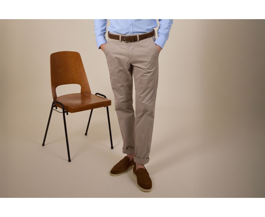 Pantalon chino pour homme Greige Foncé - JERRY II