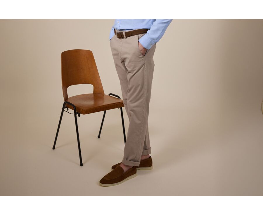 Pantalon chino pour homme Greige Foncé - JERRY II