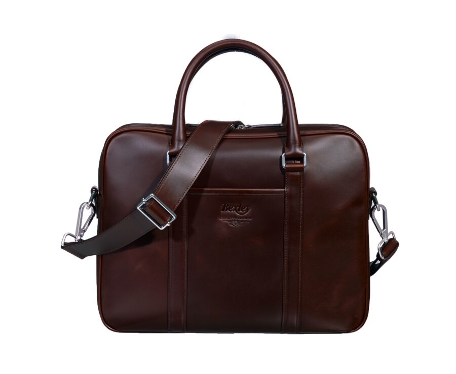 Cartable homme cuir avec bandoulière Chocolat - KARLINGTON III