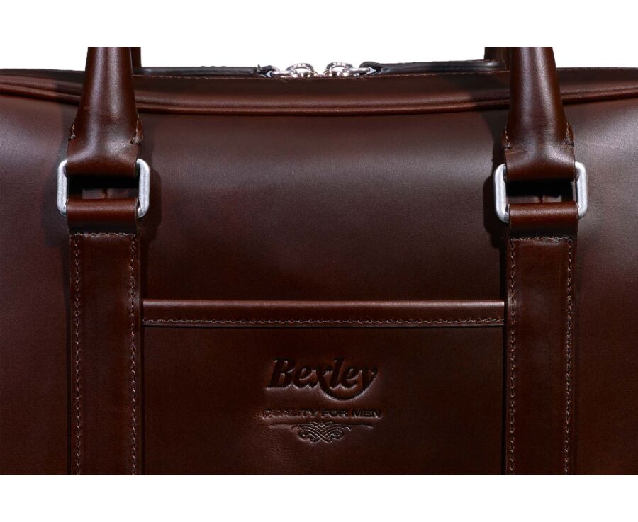 Cartable homme cuir avec bandoulière Chocolat - KARLINGTON III