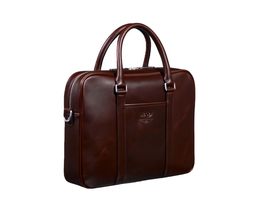Cartable homme cuir avec bandoulière Chocolat - KARLINGTON III