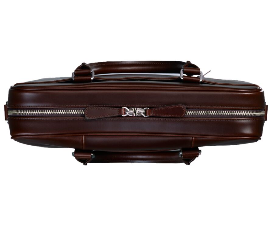 Cartable homme cuir avec bandoulière Chocolat - KARLINGTON III