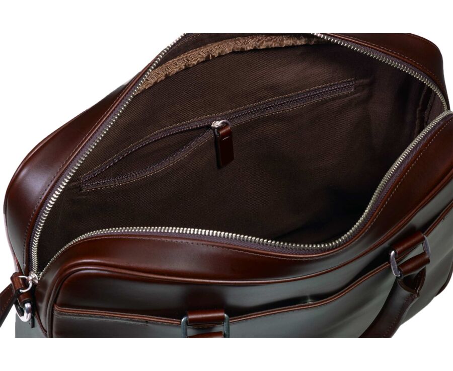 Cartable homme cuir avec bandoulière Chocolat - KARLINGTON III