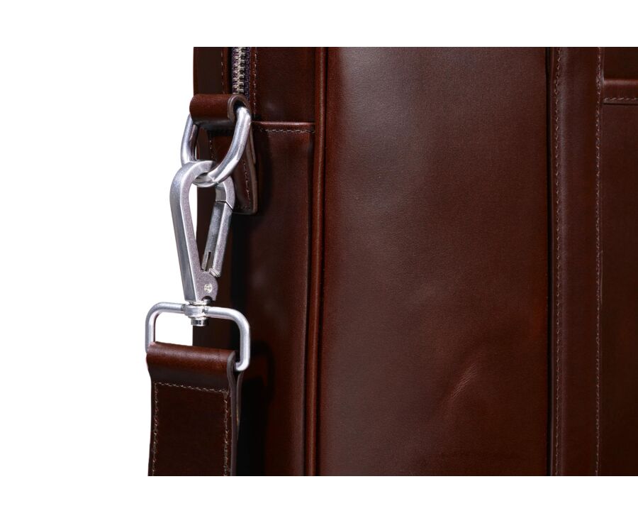Cartable homme cuir avec bandoulière Chocolat - KARLINGTON III