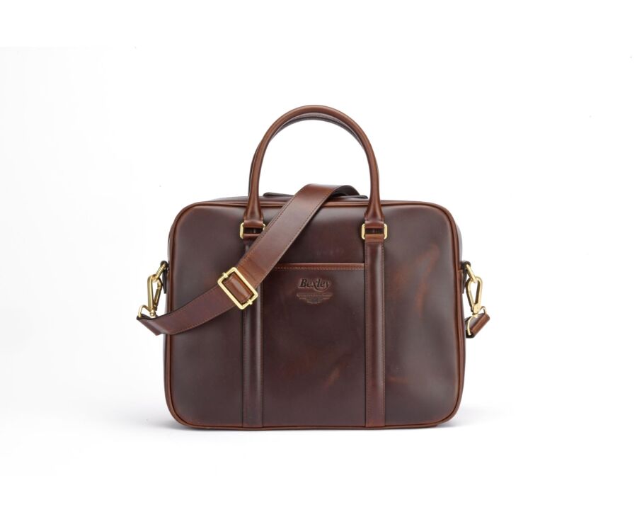 Cartable homme cuir avec bandoulière Chocolat - KARLINGTON III