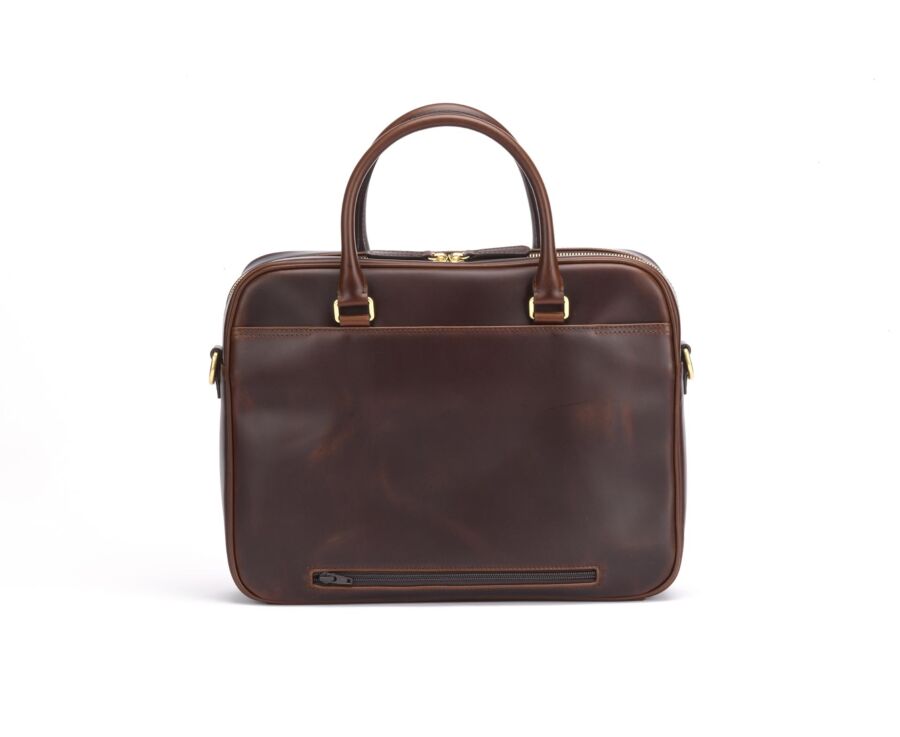 Cartable homme cuir avec bandoulière Chocolat - KARLINGTON III