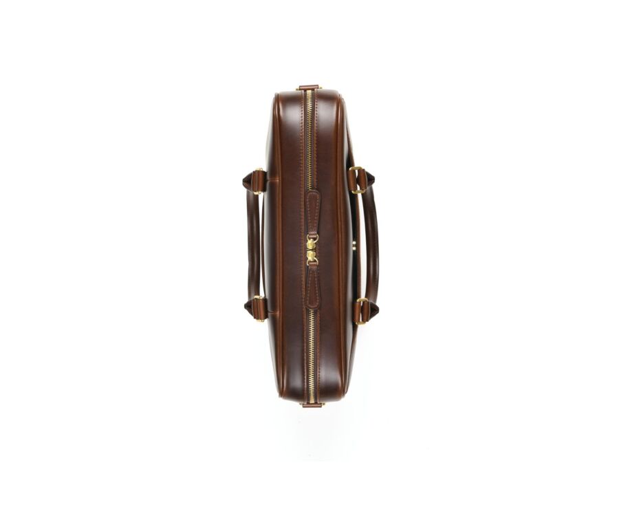 Cartable homme cuir avec bandoulière Chocolat - KARLINGTON III