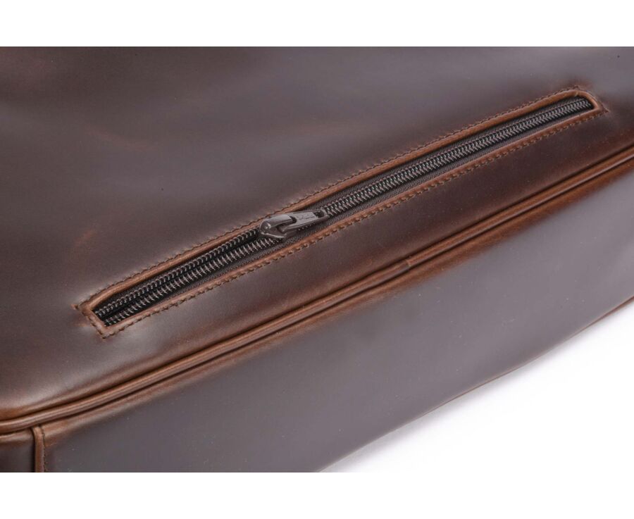 Cartable homme cuir avec bandoulière Chocolat - KARLINGTON III