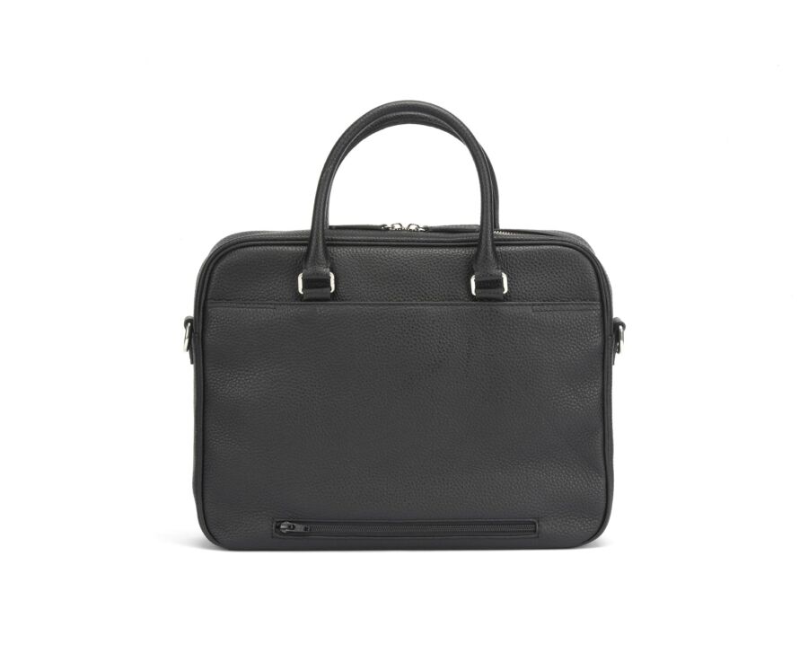 Cartable homme cuir avec bandoulière Noir Grainé - KARLINGTON III