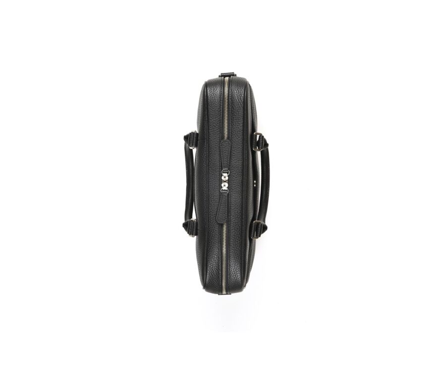 Cartable homme cuir avec bandoulière Noir Grainé - KARLINGTON III