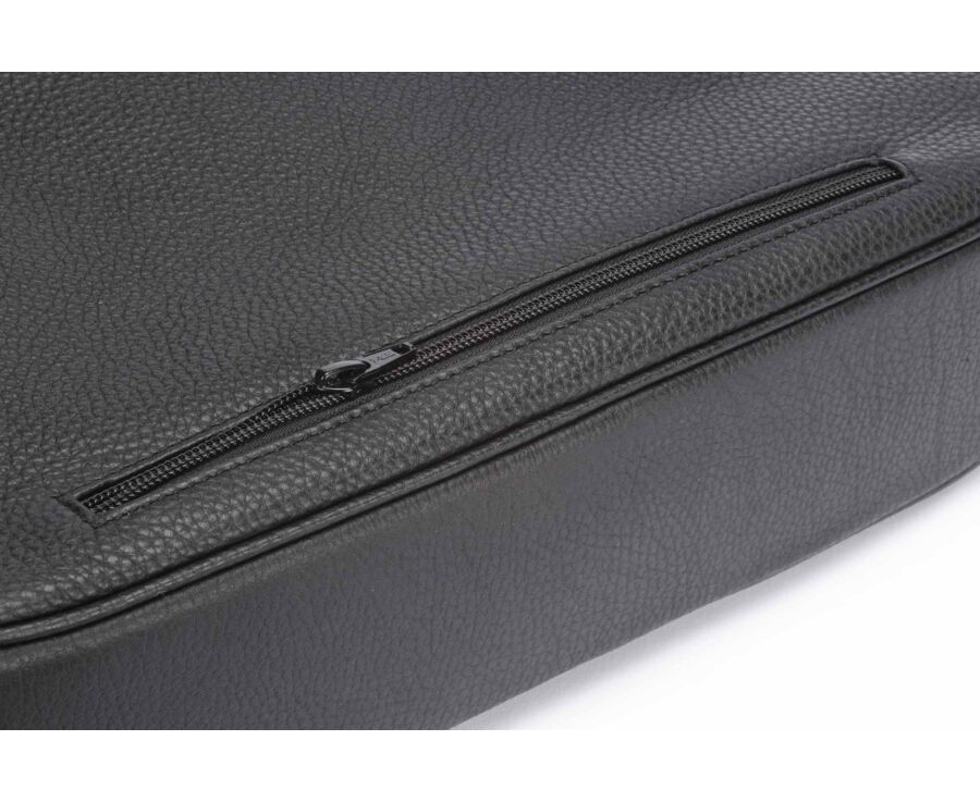 Cartable homme cuir avec bandoulière Noir Grainé - KARLINGTON III