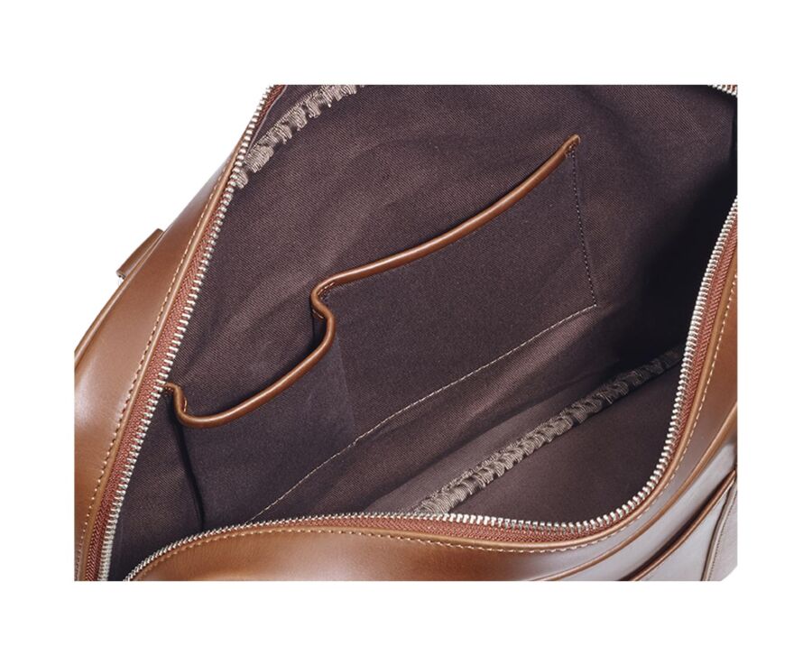 Cartable homme cuir avec bandoulière Gold - KARLINGTON III