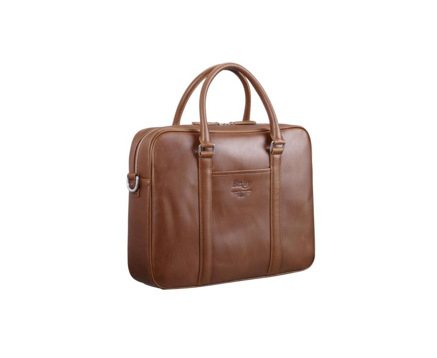 Cartable homme cuir avec bandoulière Gold - KARLINGTON III