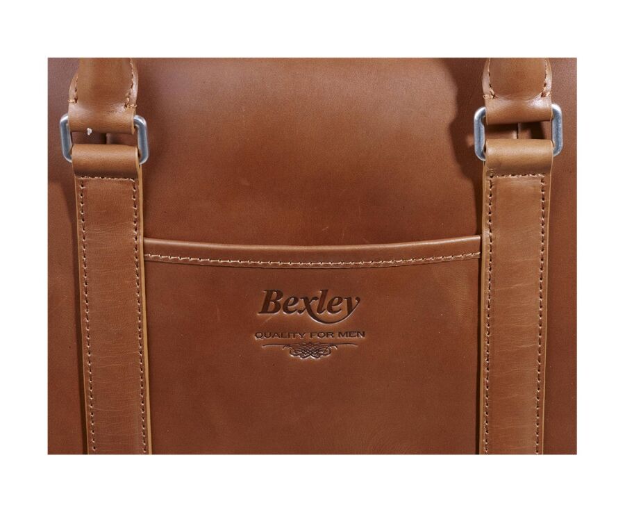 Cartable homme cuir avec bandoulière Gold - KARLINGTON III