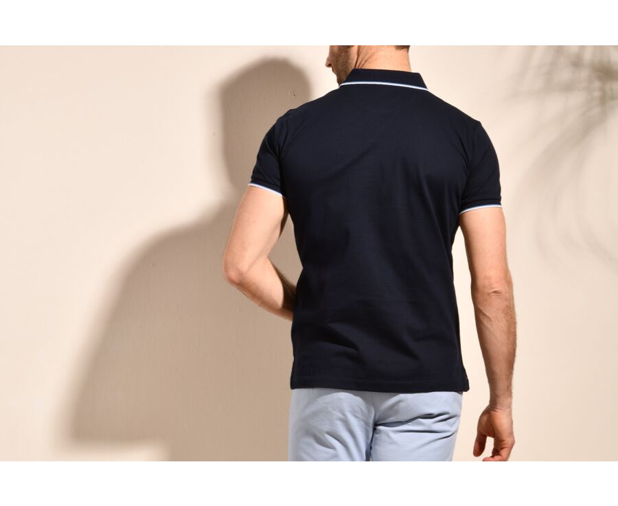 Polo Navy et Blanc homme - ALBERN