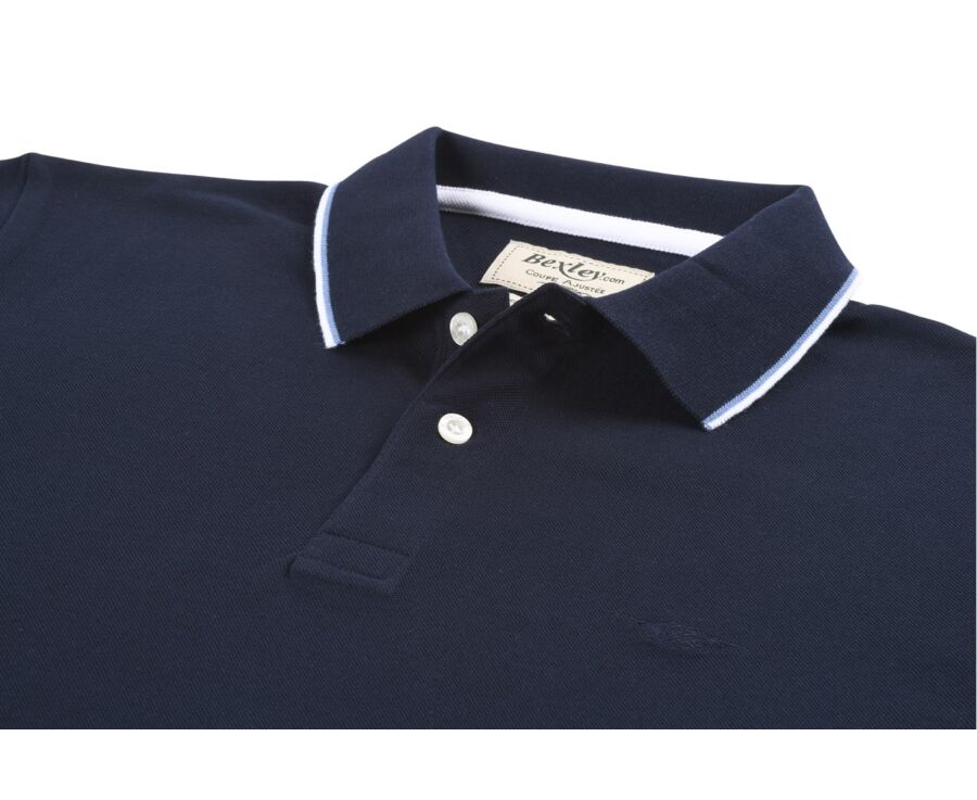 Polo Navy et Blanc homme - ALBERN