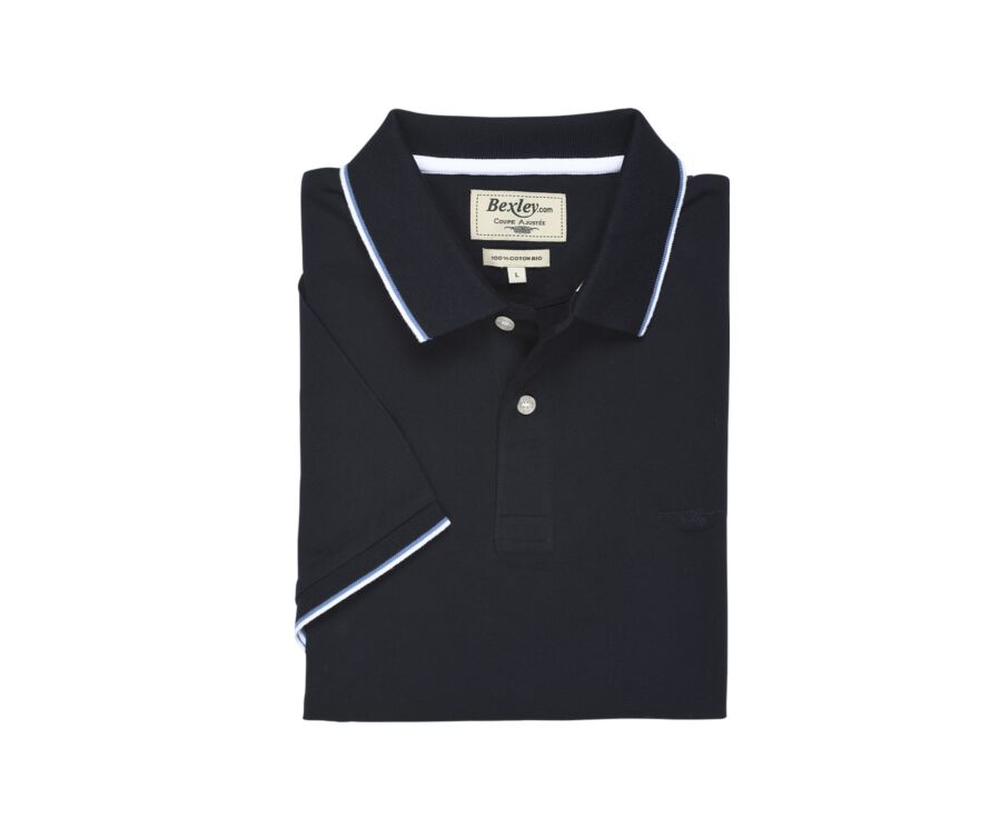 Polo Navy et Blanc homme - ALBERN