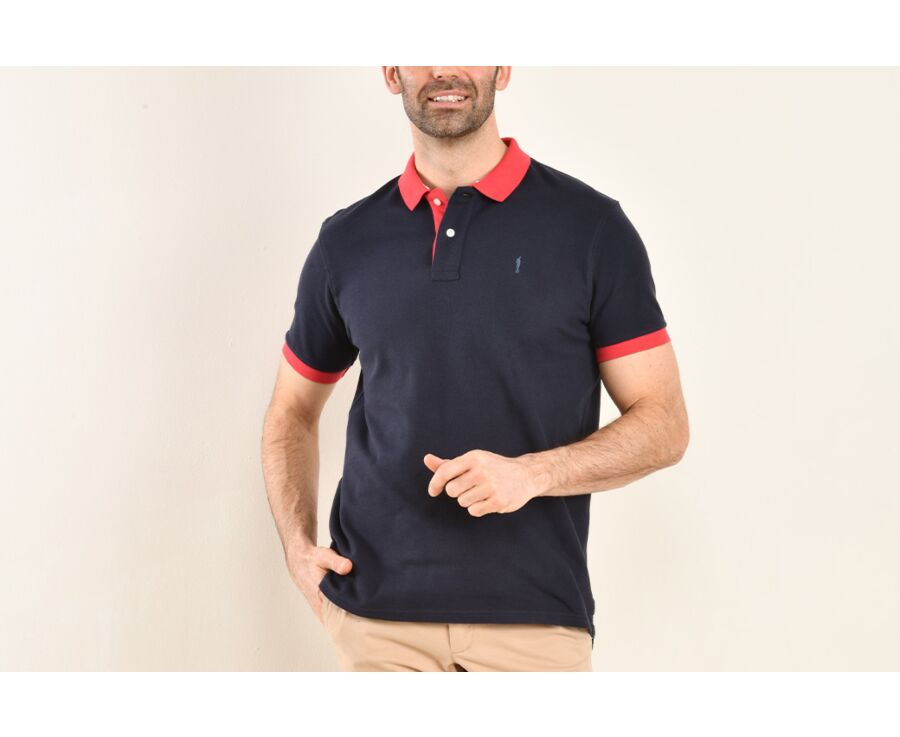 Polo Navy et Framboise homme - ARDLEY
