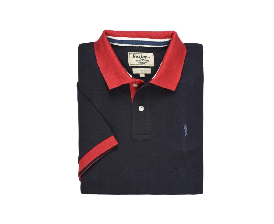 Polo Navy et Framboise homme - ARDLEY