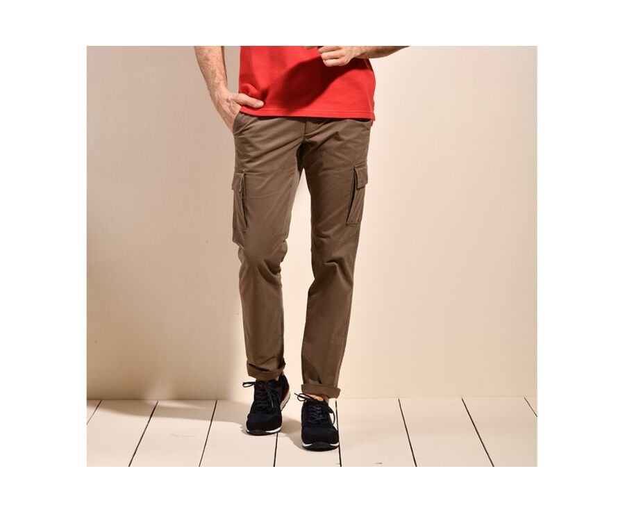 Pantalon cargo homme Taupe fonce II Keanan Bexley