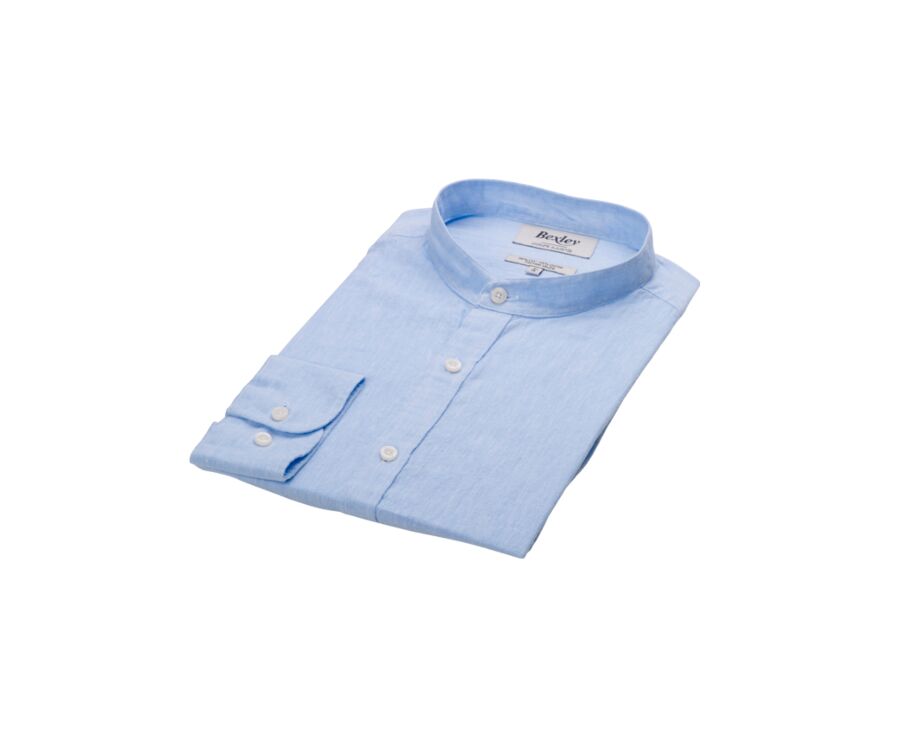 Chemise coton lin Chambray bleu Clair - ELIBERT